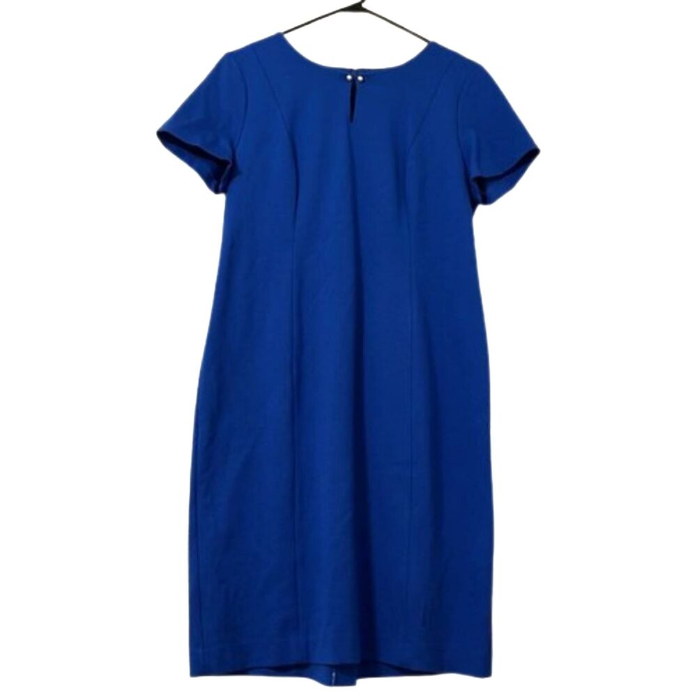 Talbots Dress Pearl Button Womens 8 Petite Business Cap Sleeve Career Office Zip